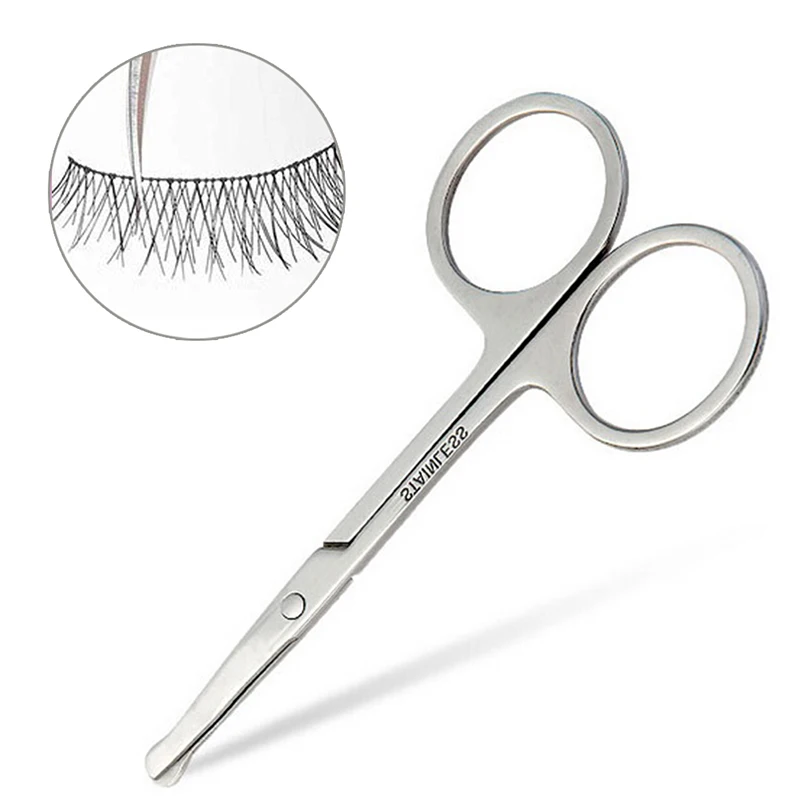 

1Pc Small Clipper Eyebrow Nose Hair Cut Trimming Tweezers Professional Stainless Steel Round Safety Scissors Eyebrow Scissor