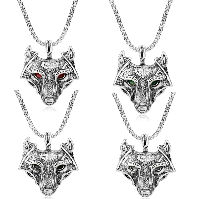 Ожерелье талисман HEYu викингов wWolf лисица Triquetra Fenrir животное подросток Волчья