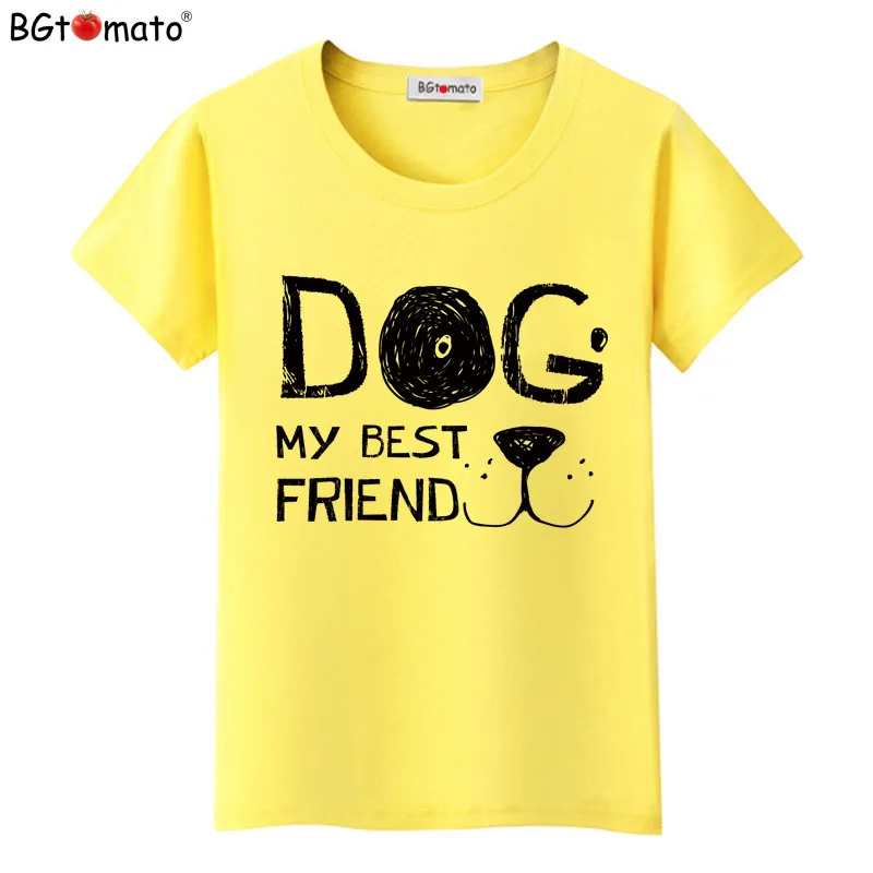 Лидер продаж летняя крутая Женская модная 3D футболка BGtomato с надписью MY BEST FRIEND DOG