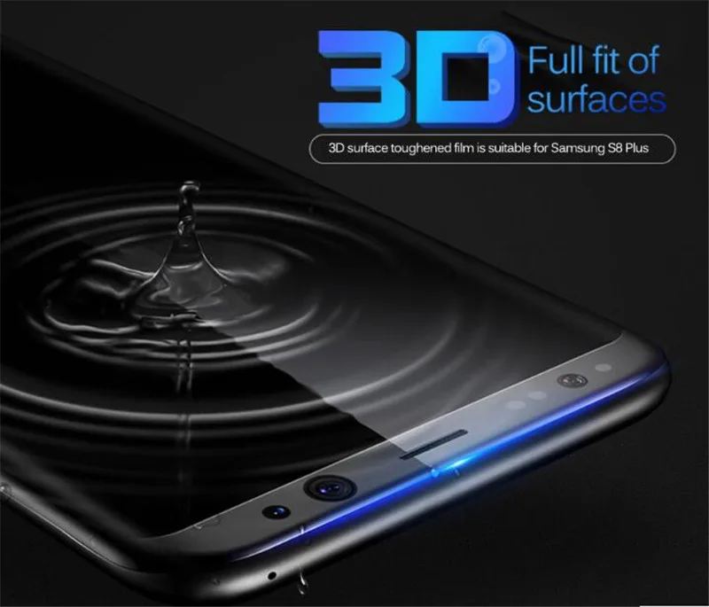30 шт./лот 3D изогнутое полное покрытие закаленное стекло для Samsung Galaxy S8 Plus Защита