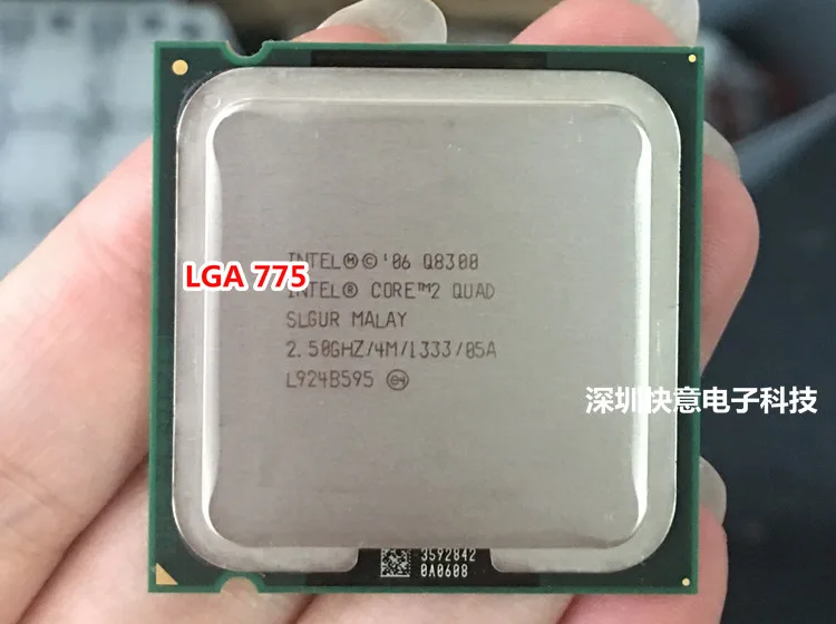 Для процессора Core 2 Quad Q8300(2,5 ГГц/4 м/1333 ГГц) разъем 775 настольный процессор