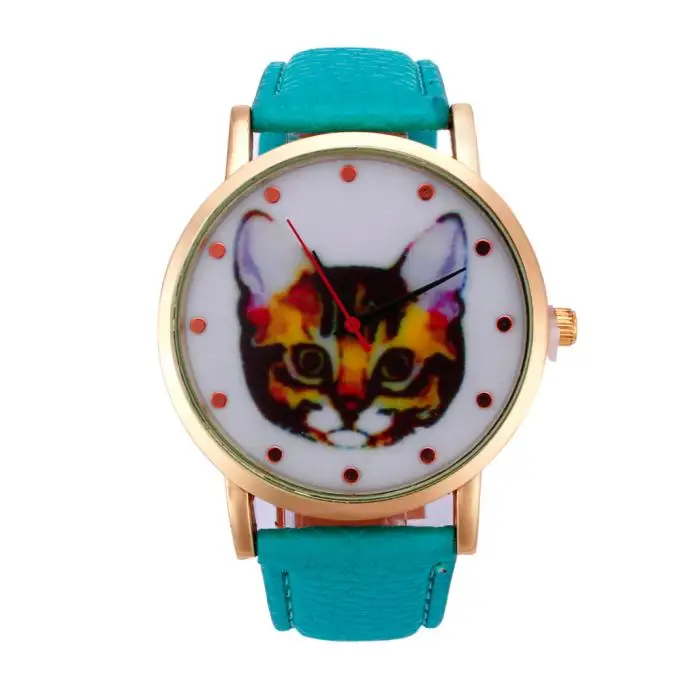 Рай 2017 Горячая Классический Шарм Мода сова Шаблон PU Кожаный Ремешок Аналоговый