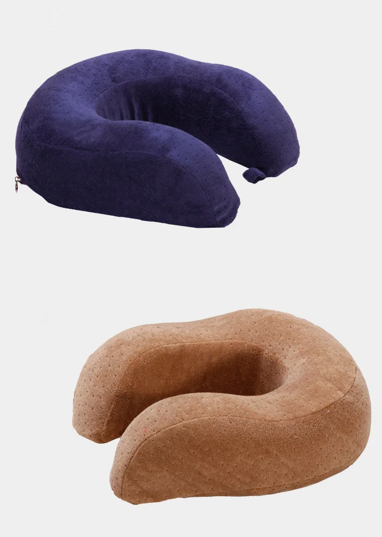 

1PC U Shaped Slow Rebound Memory Foam Pillow Travel Neck Pillows Health Care Headrest For Office Car Flight Traveling OU 027