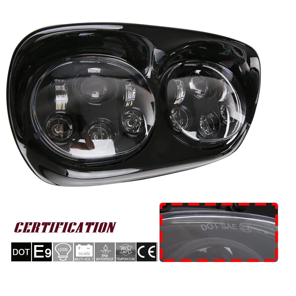 

5.75 inch Motorcycle Projector Dual LED Headlight For harley Road Glide dual