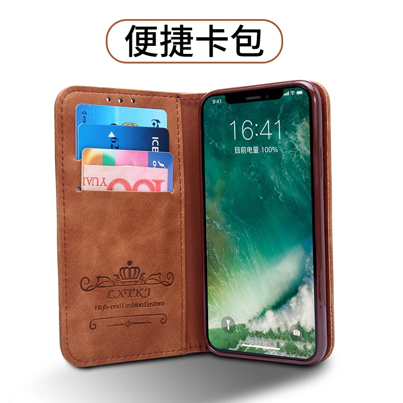 Роскошный кожаный чехол кошелек для iphone X 8/8plus 7/7plus 6/6plus 6 s/6 splus 5/5S