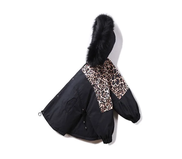 ZURICHOUSE женский пуховик с белым утиным пухом, длинная парка с капюшоном и воротником из натурального меха енота, женские пальто с леопардовым принтом, зимняя куртка