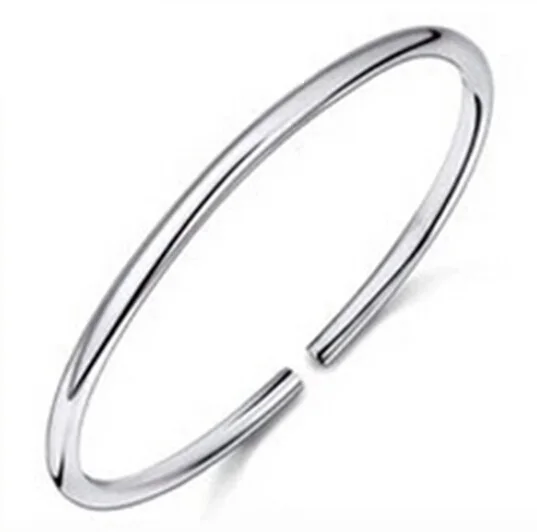 

OMH wholesale Smooth surface 925 sterling silver bangles YS266