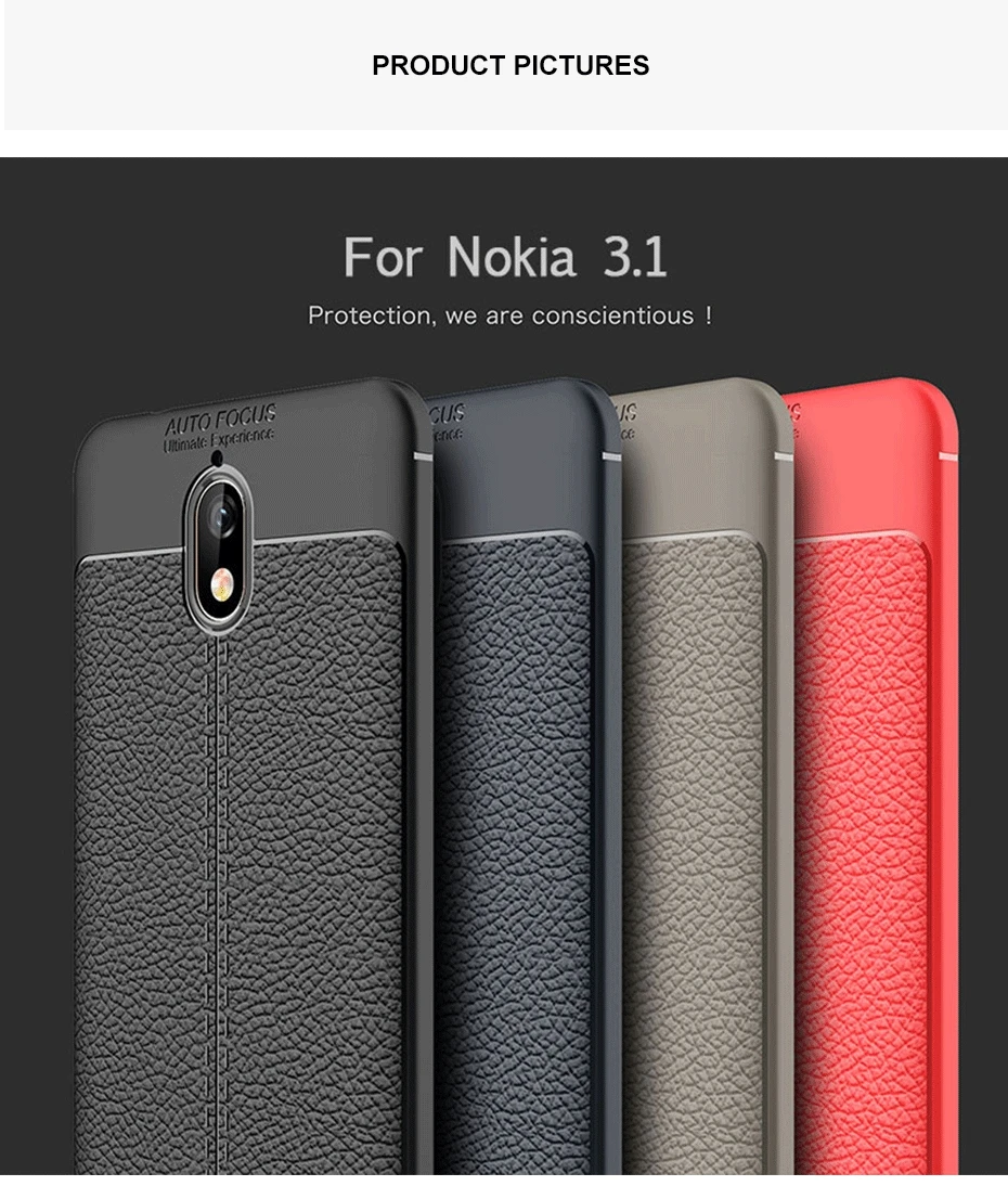 Модный противоударный мягкий чехол Mokoemi с рисунком личи 5," для Nokia 3,1 чехол для Nokia 3,1 чехол для телефона