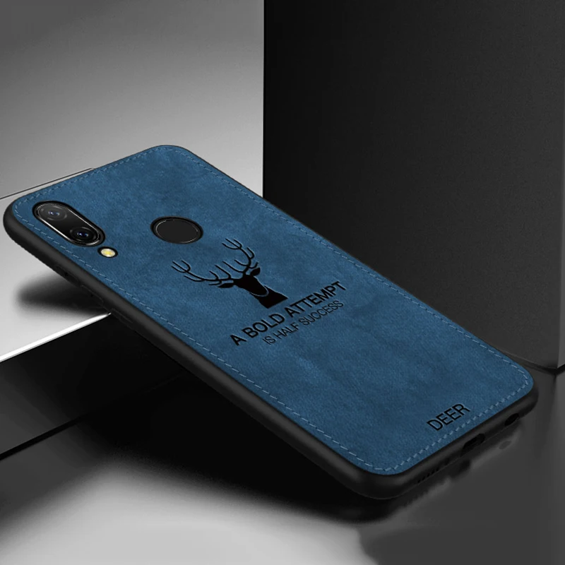 Чехол MUCHI для Huawei Honor 8C Классический тканевый Мягкий силиконовый чехол-накладка