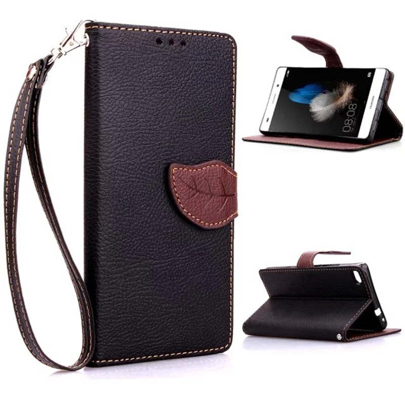 For Huawei Ascend P8 Lite Stand Function 2 Card Holder Wallet Cover Fundas Case Leaf Clasp PU Leather | Мобильные телефоны и