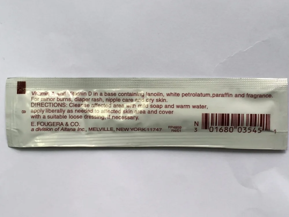 50 Pieces Box fougera ointment Used for Permanent Makeup Creams Ointment VITAMIN A + D OINTMENT Tattoo Accesories | Красота и