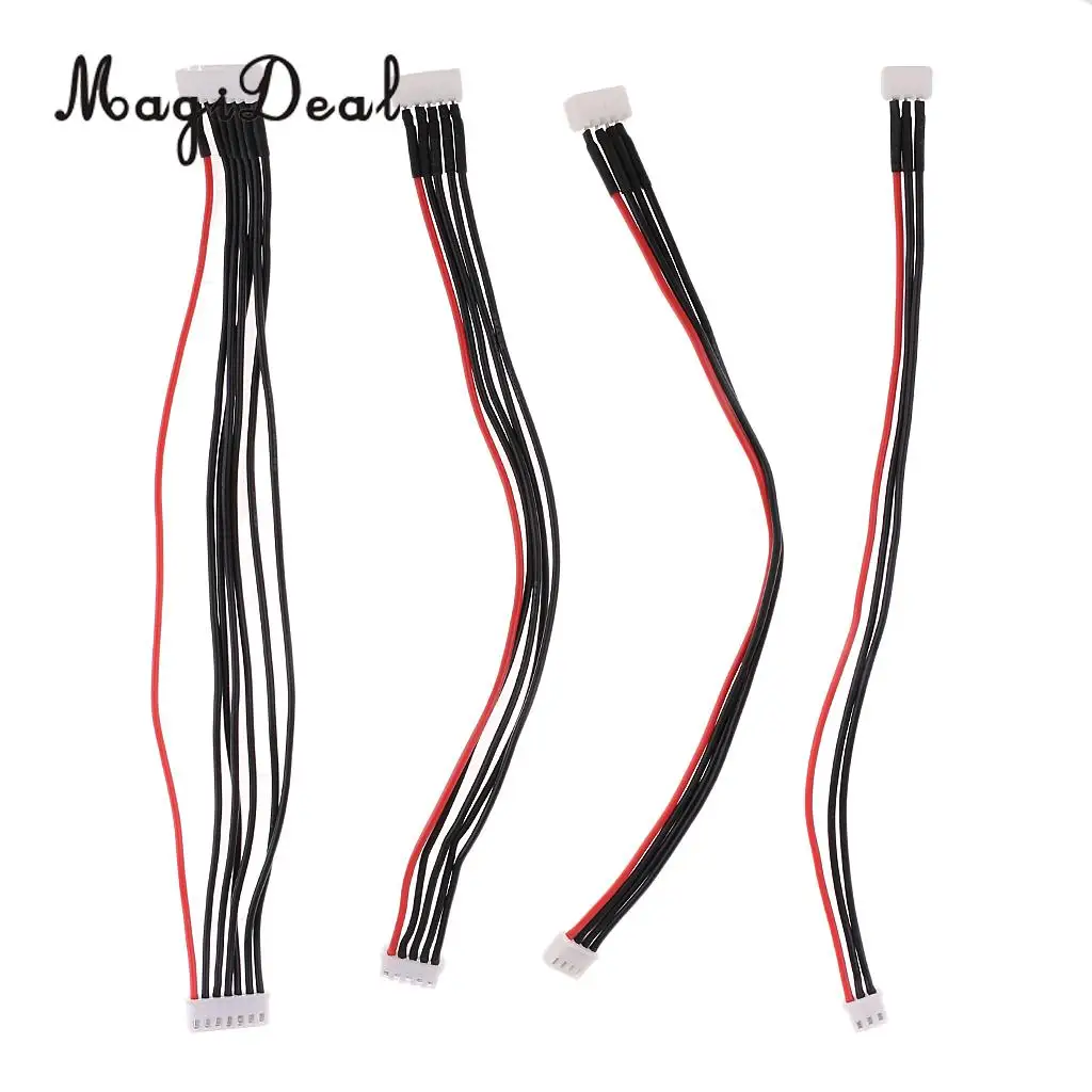 MagiDeal 4 шт./лот 2S 3S 4S 6S 20 см Lipo Баланс провода расширение зарядное устройство Кабель