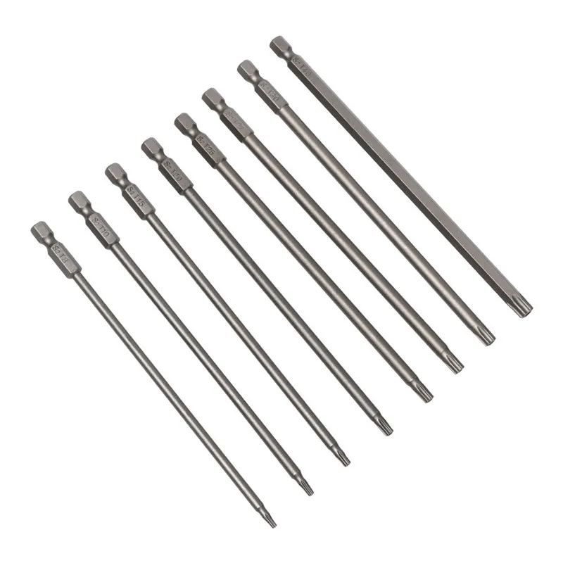 8 шт. отвертка Torx 100 мм 150 Длина Длинный Стальной Магнитный защитный Электрический