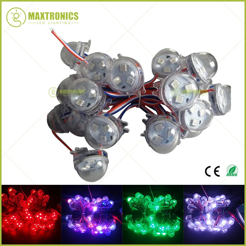 Wholesale price 200pcs WS2811 IC 3leds addressable rgb pixel led module transparent cover DC12V 30mm diameter | Лампы и освещение