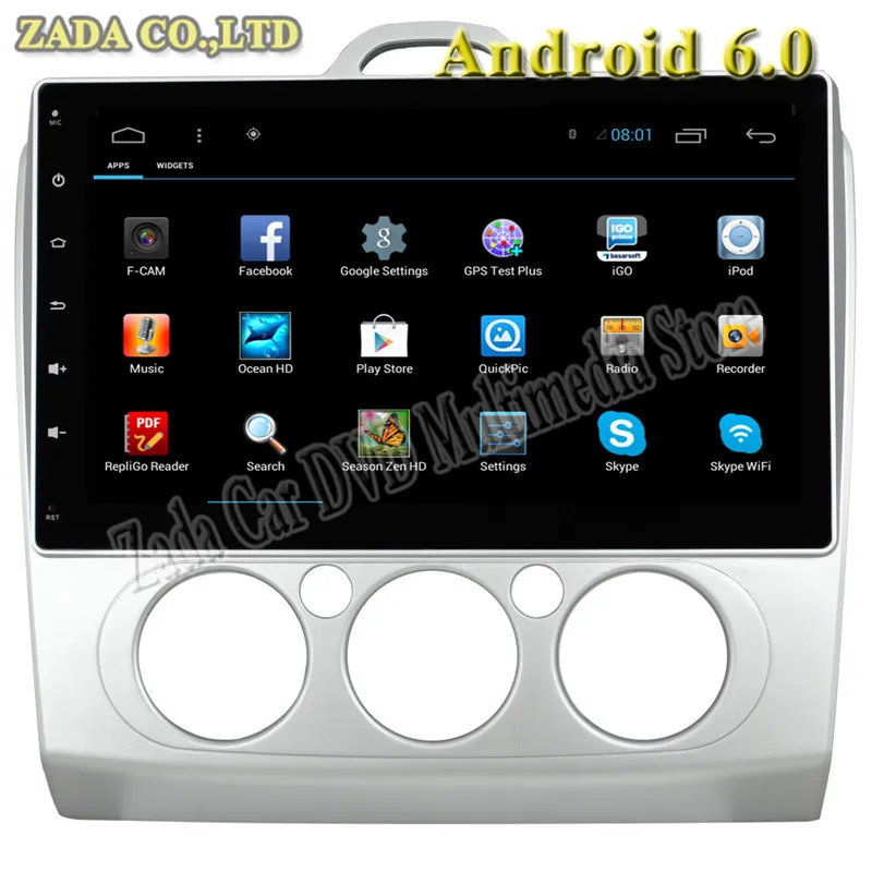 NaviTopia 1024*600 10 2 дюймов Восьмиядерный ГБ Android 7 1 автомобильный dvd-плеер для Ford Focus