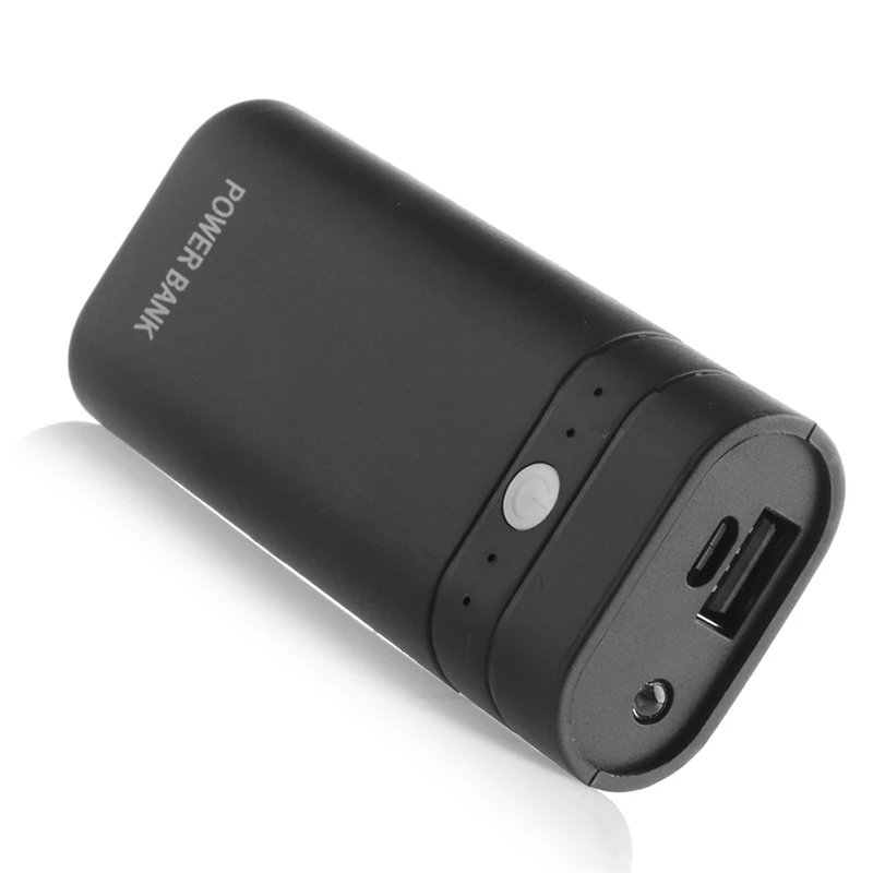 1 шт. портативное зарядное устройство 2x18650 5 В USB чехол для внешнего аккумулятора