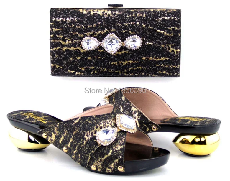 DT2207-96 women shoes high heel Italian Shoes with matching Bags ladies sandals African and bag to match | Обувь