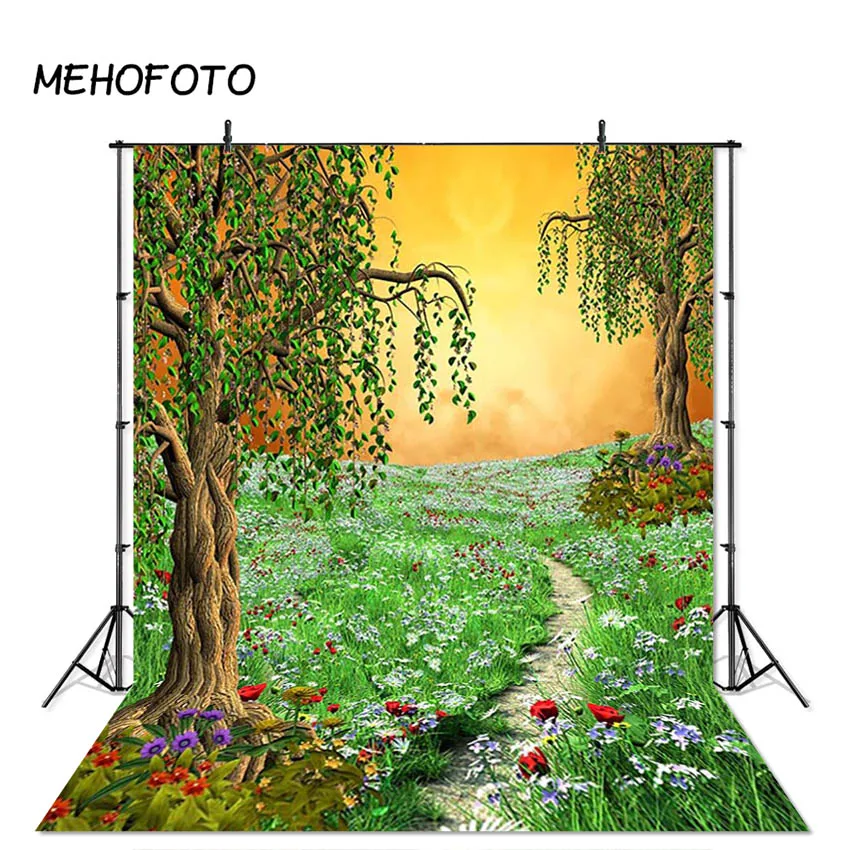 

Natural Scenery Photography Photo Studio Background Forest Green Grass Garden Children Photographic Backdrops Photobooth Props