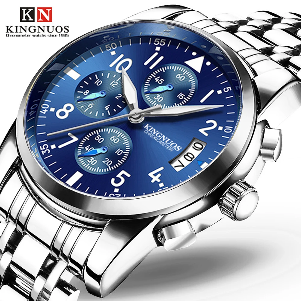 Мужские часы Montre Homme брендовые Роскошные деловые 2020 стальной ремешок 30 м