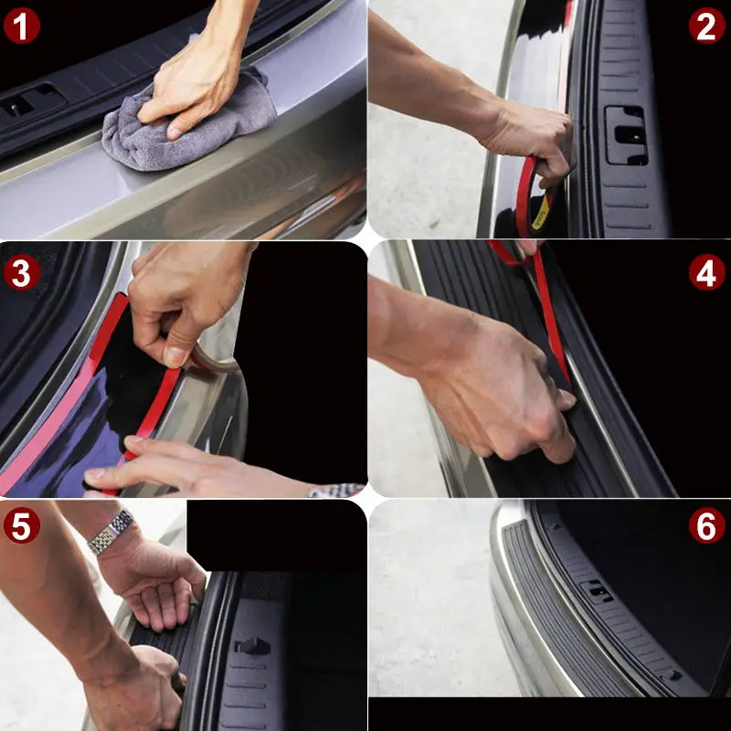 Стайлинг автомобиля 90 см задний бампер защитная Накладка на порог багажника