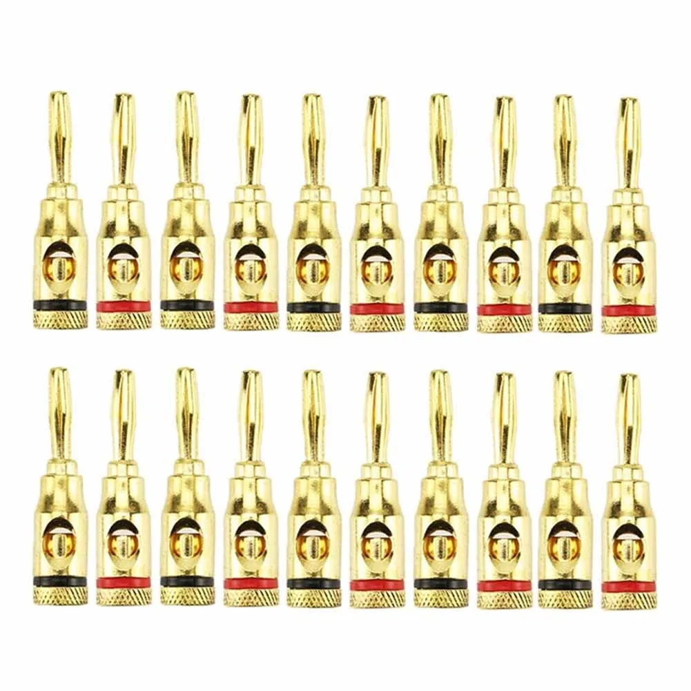 Новые 20 шт. разъем позолоченный музыкальный провод кабеля динамика винт банан