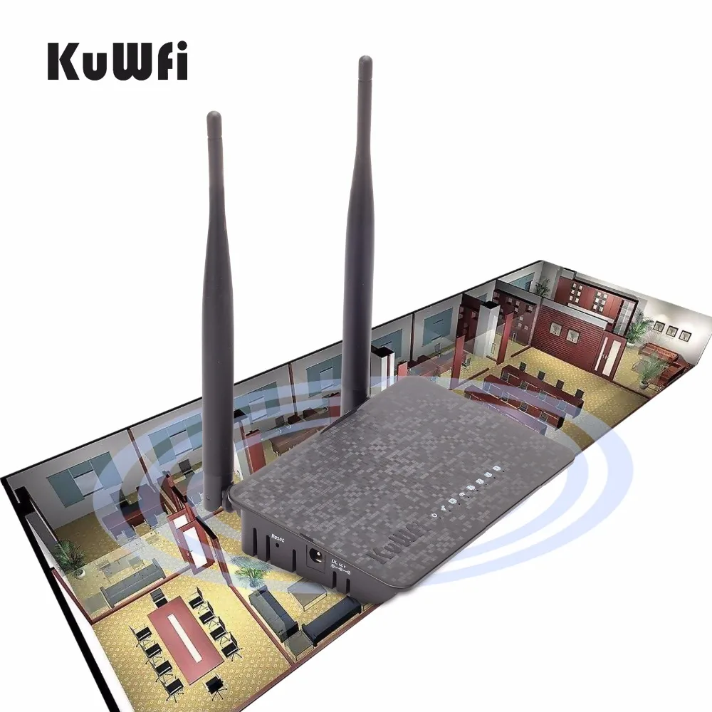 KuWfi 802.11n 300 Мбит/с беспроводной маршрутизатор Wifi удлинитель с 2/5dBi антенной усиления сигнала Wifi беспроводной AP маршрутизатор Wifi Amplifie