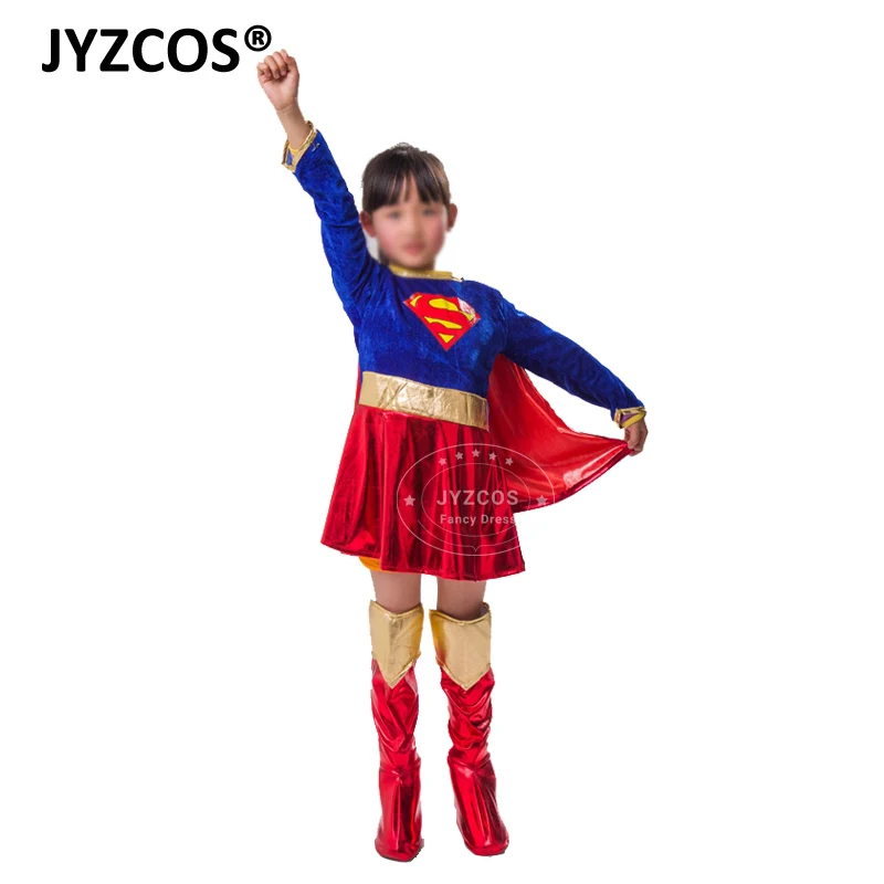 JYZCOS детские маскарадные костюмы для девочек супердевушки костюм Одежда