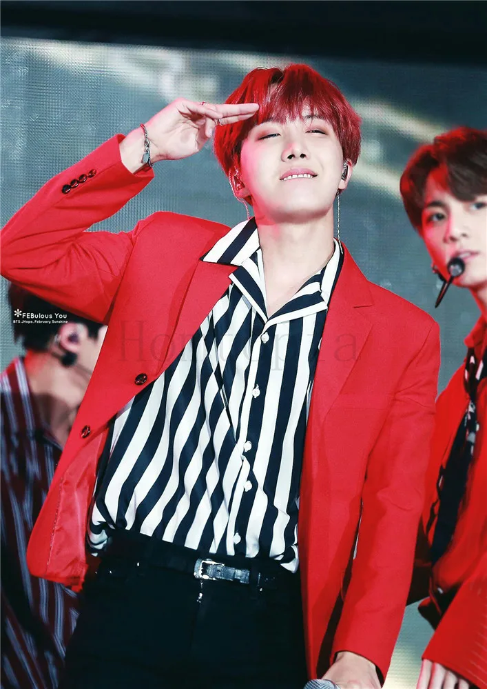 Синий Надеюсь мир плакаты J-HOPE наклейки на стену Высокое разрешение хорошее качество глянцевый бумажный Декор на стену гостиная спальня - Цвет: Синий