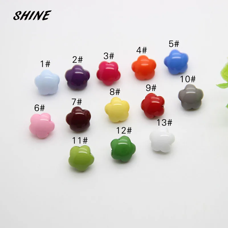 Блестящие полимерные швейные пуговицы для скрапбукинга с разноцветным