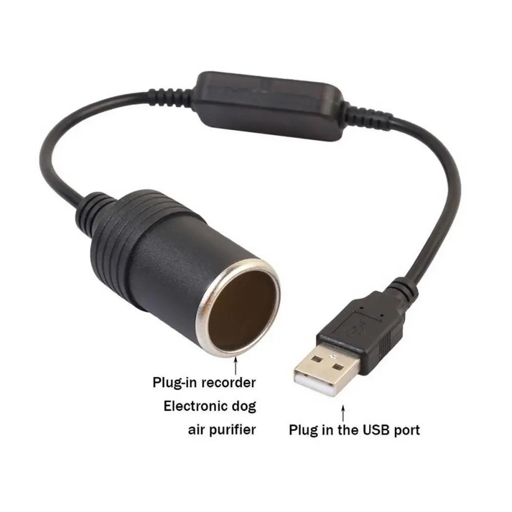 USB 5 В до 12 в автомобильный прикуриватель адаптер конвертер кабель 2.1A Авто cCigarette