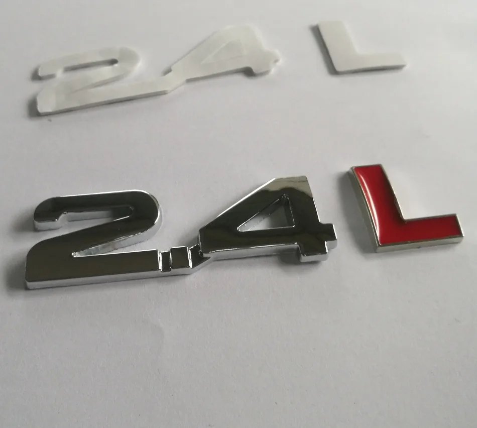 JX-LCLYL Metal 2.4L Letters Car Turbo Engine Rear Trunk Emblem Badge Decal Sticker | Автомобили и мотоциклы