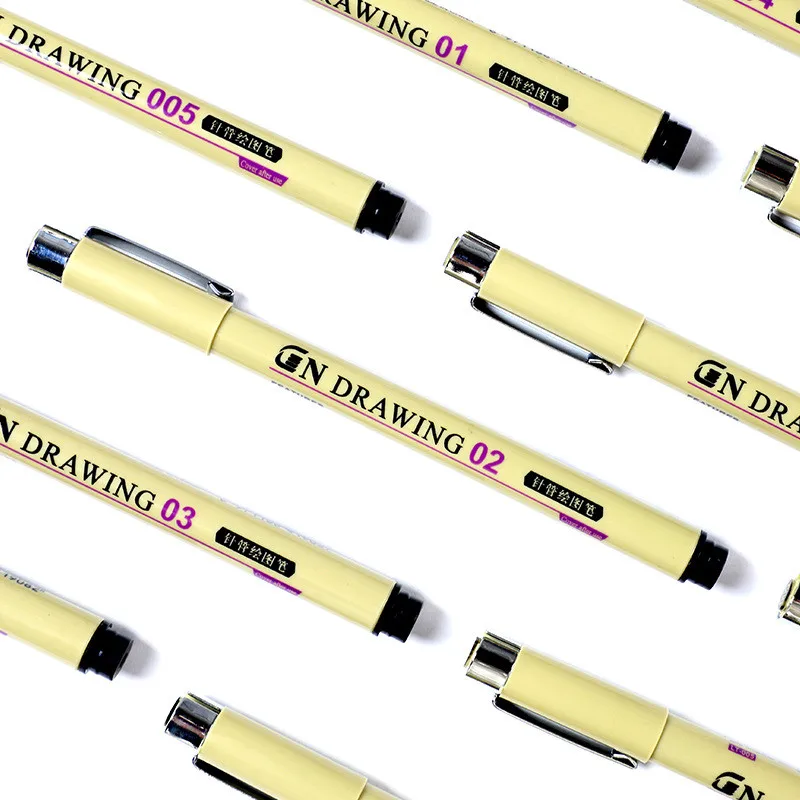 Маркеры для чернил Black Fineliner художественные маркеры водонепроницаемые товары