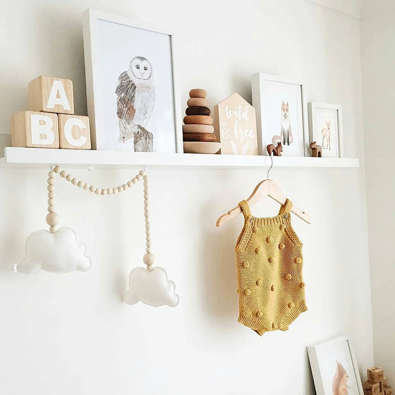 INS/деревянные бусины в скандинавском стиле с подвеской виде облака и Луны для