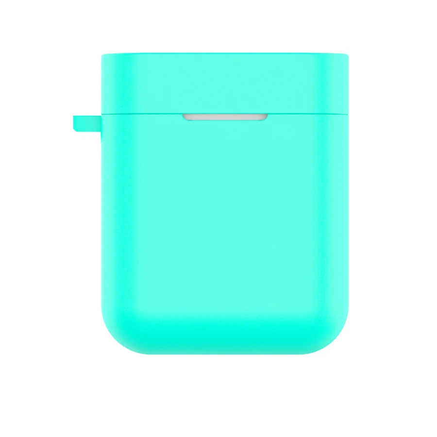 jade green Защитный чехол для Xiaomi Airdots Pro TWS гарнитура силиконовый чехол с карабином для Xiaomi Air наушники зарядка коробка - Цвет: jade green