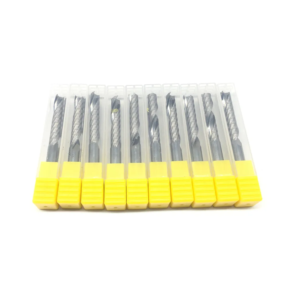 1PC One Flute d6x32 6mm 32mm long Wood Milling Cutter high quality PVC Carbide Engraving Cutters CNC router bits acrylic | Инструменты