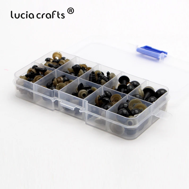 Lucia crafts 120 шт./лот 6 12 мм черные пластиковые защитные глаза для DIY мягкие игрушки