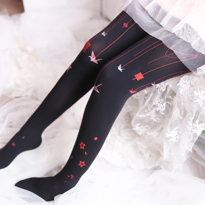 

Japanese Mid Summer Lolita Leg Tights Han Clothing Pantyhose Slim For Puff Girl Prom Dress Vintage Style Invisible Thigh Covers