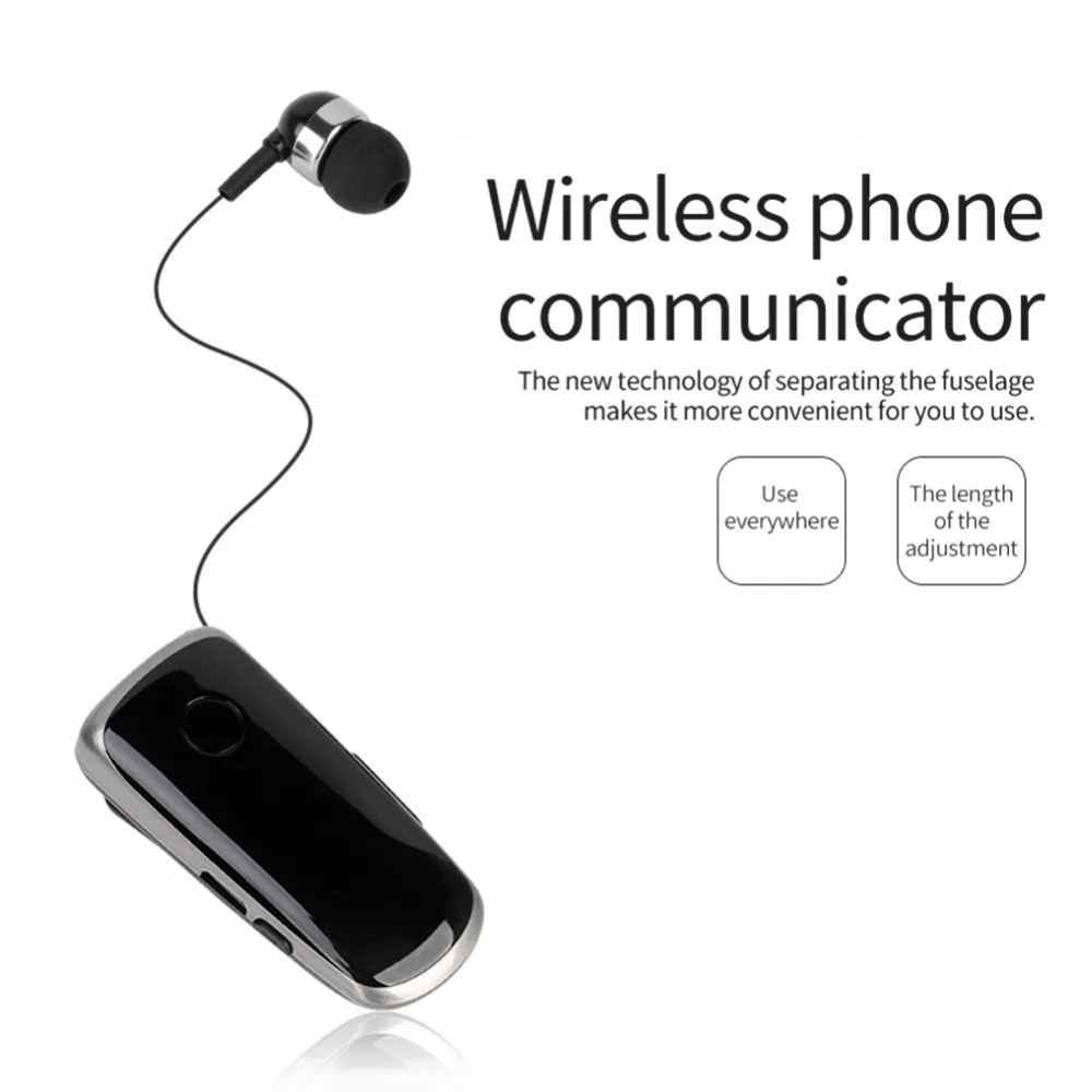 K39 мини портативные беспроводные наушники с Bluetooth 4,1, наушники-вкладыши, вибрирующие оповещения, наушники с зажимом для телефона