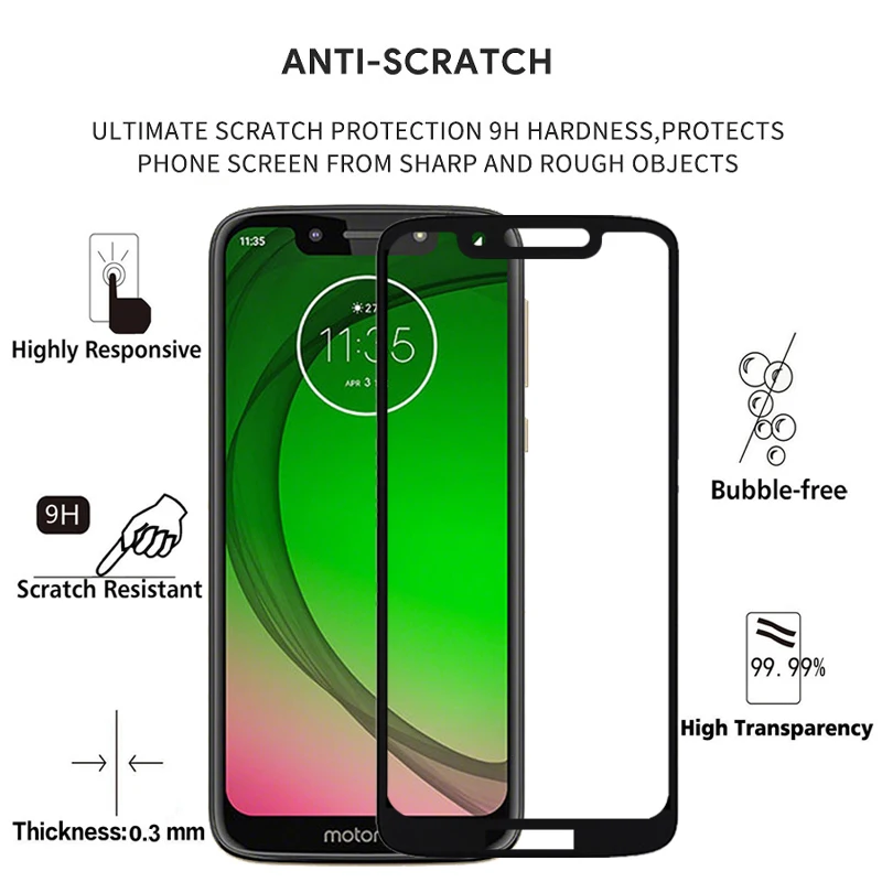 2 шт. Защитное стекло для Motorola Moto G7 PLAY 5 70 дюйма|Защитные стёкла и плёнки телефонов|