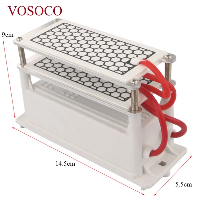 Ozone Generator 20g 220V double Ceramic Plate Ozonizer for water Air sterilize Purifier treatment Integrated ozone generator