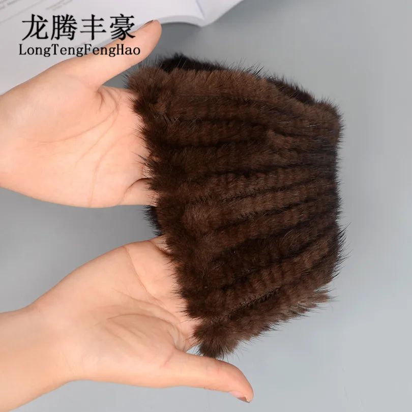 Перчатки женские зимние вязаные без пальцев 40 см