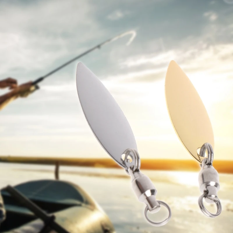 5 шт. рыболовные серебристые золотые блесны с вертлюгом вращающиеся