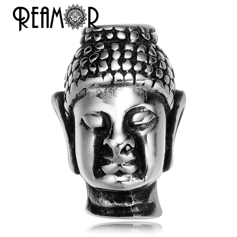 REAMOR треснувшие огненные природные камни из нержавеющей стали бусины голова