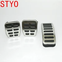 styo stainless car transmission mtpedal cover for vw polo bora lavida fabia clutch accelerator brake gas pedal