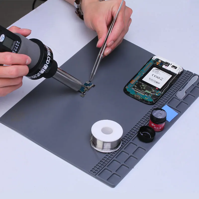 Термостойкий силиконовый пайка коврик Тепловая пушка BGA изоляция паяльной