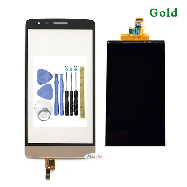 Высококачественный 5,0 ''для LG G3 mini G3S D725 D722 D728 ЖК-дисплей с сенсорным экраном дигитайзер Датчик - Цвет: LCD and Touch Gold