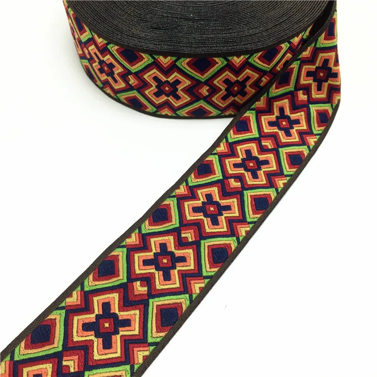 Высококачественная цветная многоугольная дизайнерская тесьма 4 см x 1 0