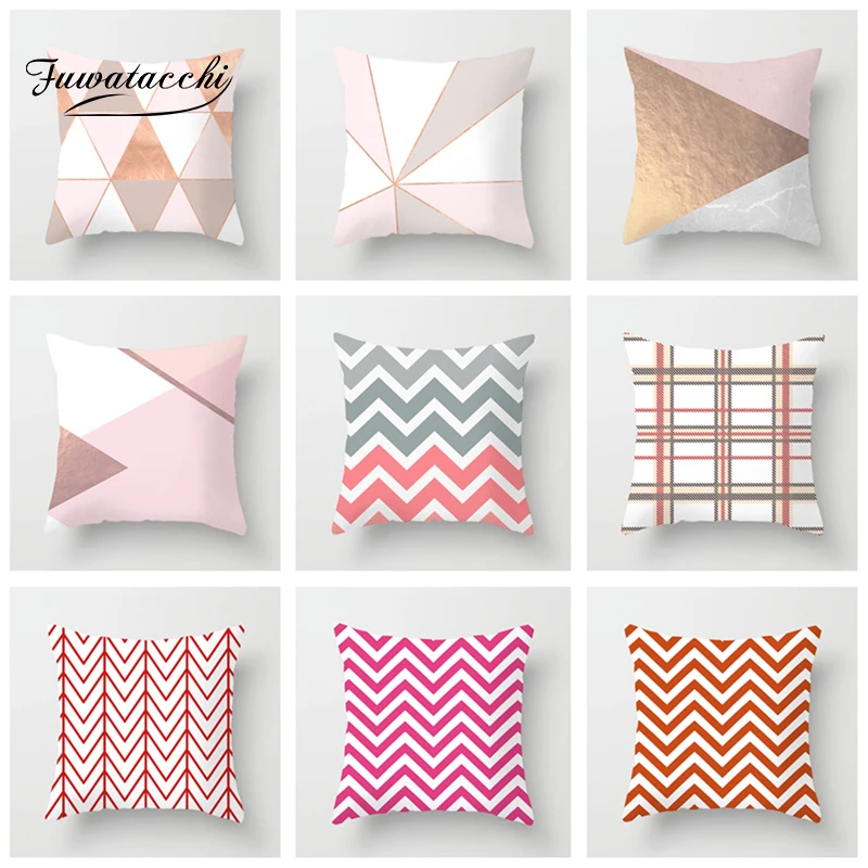 Скандинавская искусственная Подушка Fuwatacchi в красную розовую точку клетку виде