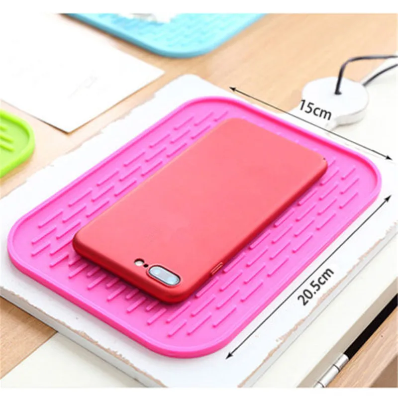 Kitchen Eco-friendly Silicone Rectangular Mats Heat Insulation Mat Dinner Table Placemat Pad Dishes Pot Holder 20.5cmx15.cm | Дом и сад