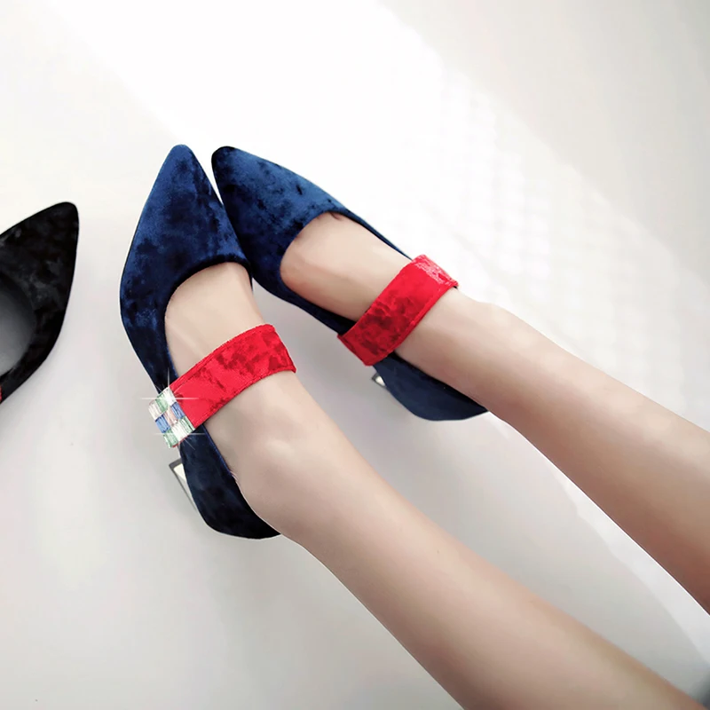 Дамы Schoenen Limited Zapatos Mujer Tacon Женской Обуви 2017 Повседневная Острым Носом Квадратный